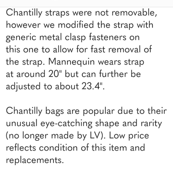 VINTAGE π€ LOUIS VUITTON Chantilly PM Monogram Canvas Small Crossbody Bag - Picture 7 of 16